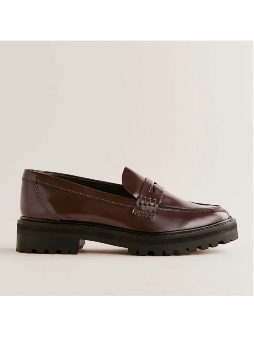 New Reformation Agathea Chunky Loafer Brown Sz 9.5
